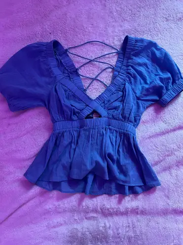 American Eagle Blue Blouse