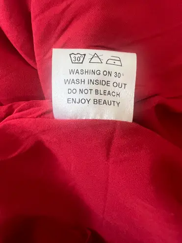 The Comfy And Ready Sally Spaghetti Strap Dress In Red Size Large