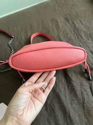 Radley London sunny rise pink leather bucket drawstring crossbody handbag small