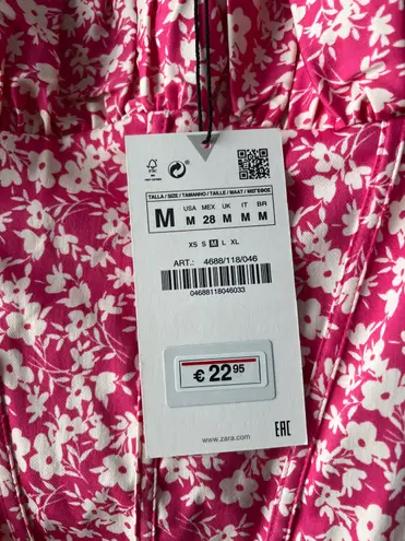 ZARA Pink Floral Bodysuit