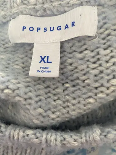 Popsugar Blue Marled Chunky Knit Sweater