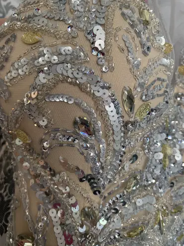 Black Label Silver Sequin Prom Dress