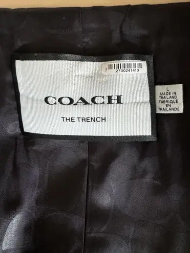 Coach Solid Short Trench Coat in Bone with COA