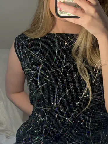 Ronni Nicole Vintage 90s Sparkly Fringe Tank