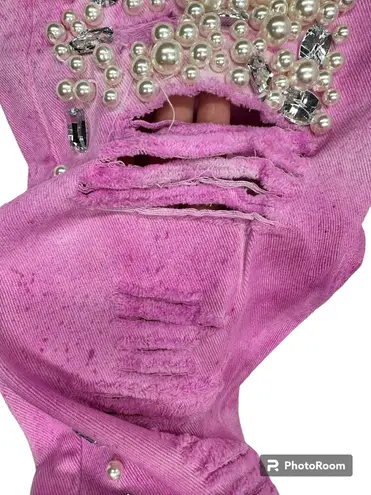 Sparkle Denim Pearls & Gems Boyfriend Jeans (3)