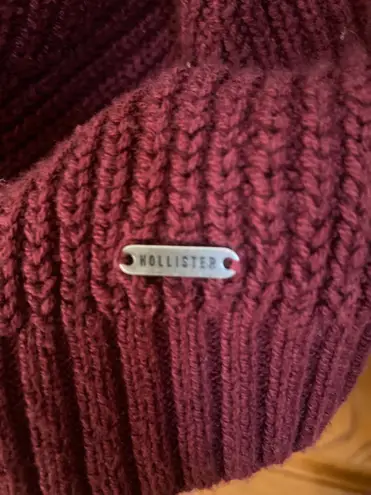 Hollister Burgundy Cropped Cardigan