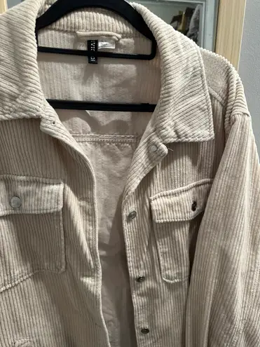 H&M Cream Corduroy Shacket