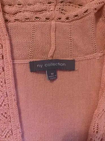 Ny Collection Lace Open Cardigan