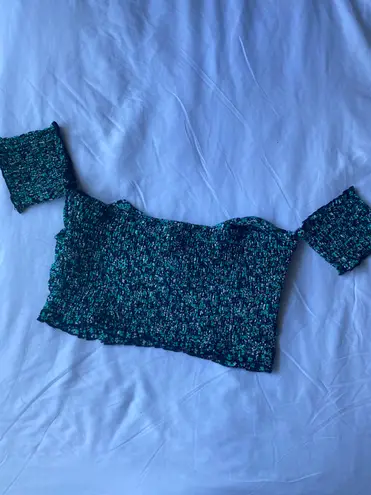 The Row  A Blue Floral Crop Top