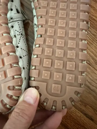 Spring Step New Fusaro Perforated Leather Comfort Loafer Shoe Gray, Sz 40/9