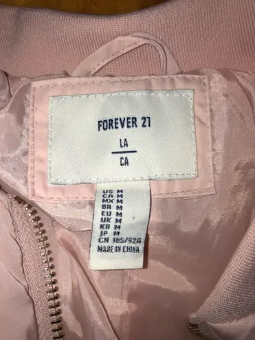 Forever 21 Light Pink Bomber Jacket