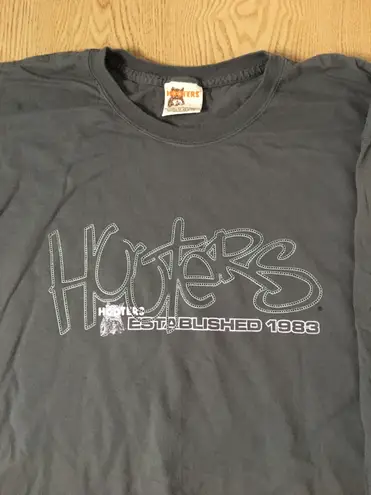 Hooters New Unisex Vintage Long Sleeve T-shirt Embroidery Gray Size XXLarge 