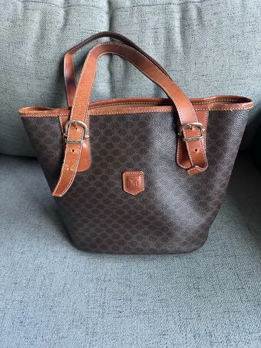 CELINE Macadam Bucket Vintage Tote Bag