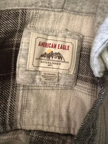 American Eagle Hooded Flannel