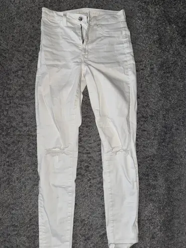 American Eagle Outfitters Ripped White Jeans