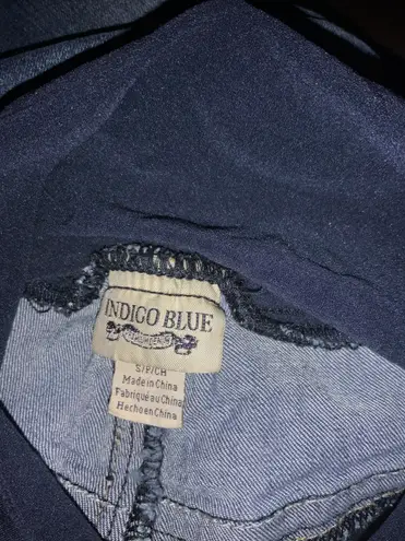 indigo. Blue Maternity Jeans Decorative Back Pockets Sm