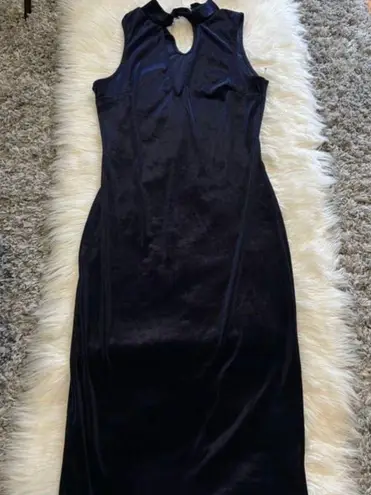 Love j Navy Blue Velvet Dress