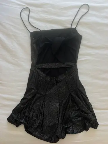 Lucy in the Sky Black Sparkly Romper - Image 3