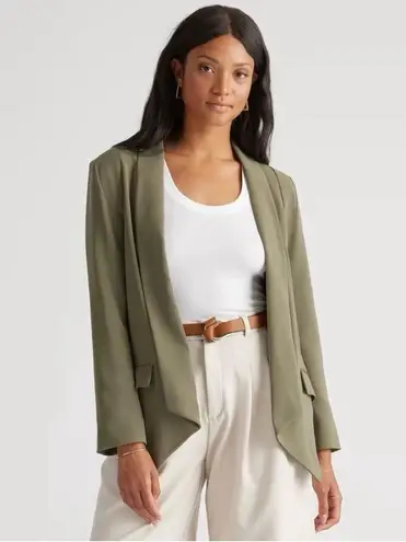 Quince Olive Green Stretch Crepe Women's Open Blazer Size Large