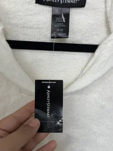 Ashley Stewart Ivory/combo Hooded Women’s Sweater NWT