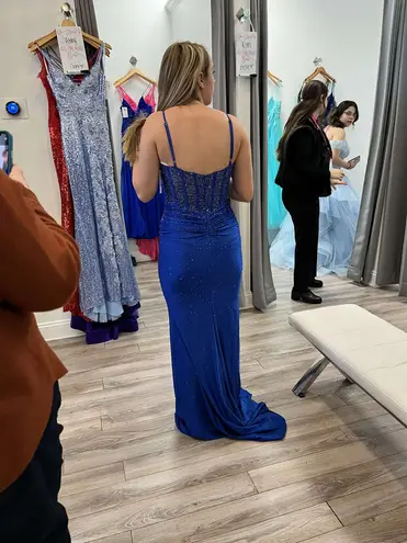 Faviana Blue Prom Dress