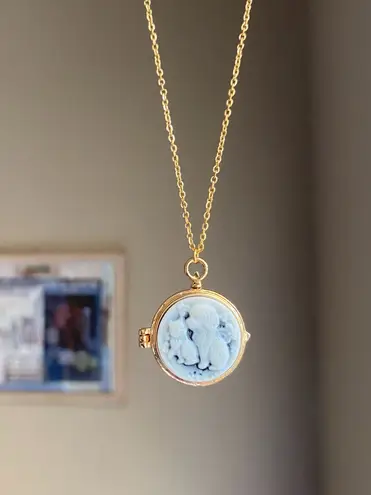 Handmade cute cat & dog antique boho retro vintage style necklace🐈🦮💙