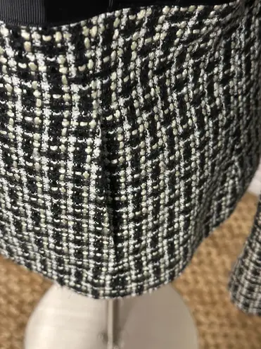 Sandro classic twee black/white single-breasted tweed blazer Size Medium
