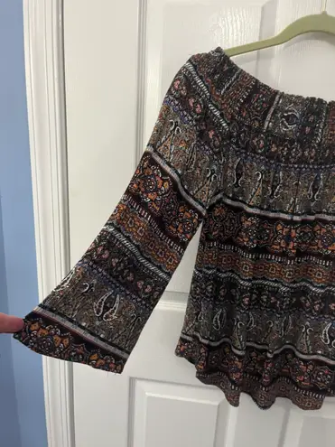 Living Doll Size Large Boho 3/4 Sleeve Top