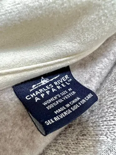 Charles River Apparel Charles River Women Sweatshirt M Fleece 1/4 Zip Long Sleeve Pullover Tan Top