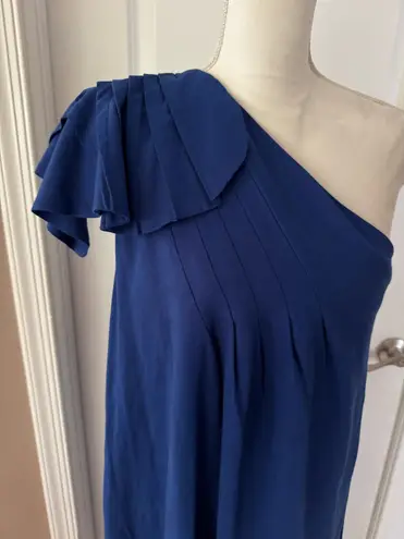 Farm Rio Linen Blend Leaf One-Shoulder Midi Dress. Size S. MSRP $285