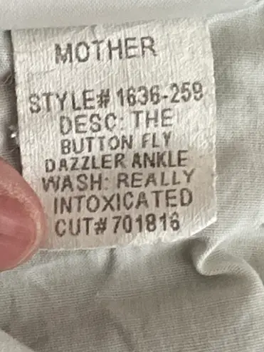 MOTHER Denim Mother Superior The dazzler Button Fly Ankle Really Intoxicated Size 25 Women