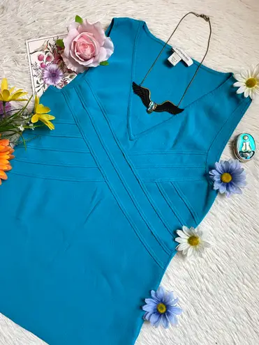 Boston Proper nylon stretchy blue tank