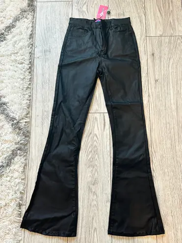 Edikted black leather pants