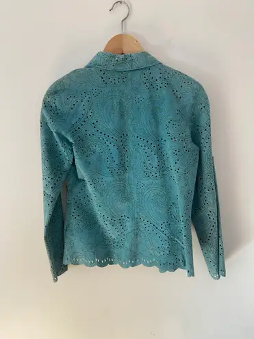 Boston Proper Leather Cutout Jacket