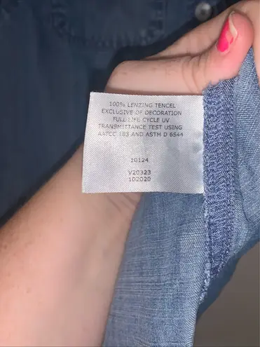 Coolibar Denim Shirt Size XXS Blue