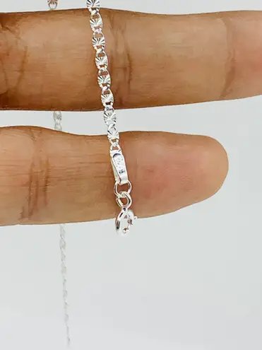 925 Sterling Silver Necklace and hand hamsa pendant White