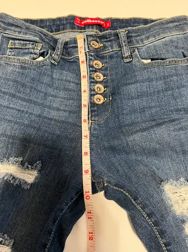 Dollhouse Jeans Women Junior Size 3 Button Fly Distressed Straight Leg