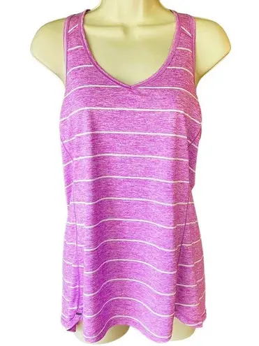 The North Face  Mountain Athletics Sweet Violet Striped Max Tank Top ~ MEDIUM