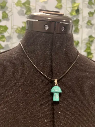 Turquoise Spiderweb Necklace Blue