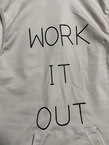 Solo Sport Cream Work It Out Sleeveless Hoodie Tank Top Size S