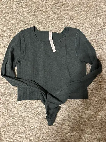 Lululemon Dark Green Long Sleeve Top