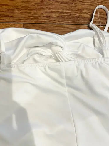 "Jolly & Joy NWT white Cut Out Twist Knot Front Bodycon tank mini dress XL