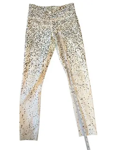 Zyia ACTIVE White Stay Gold Light N' Tight High Rise 7/8 Leggings Flecked
