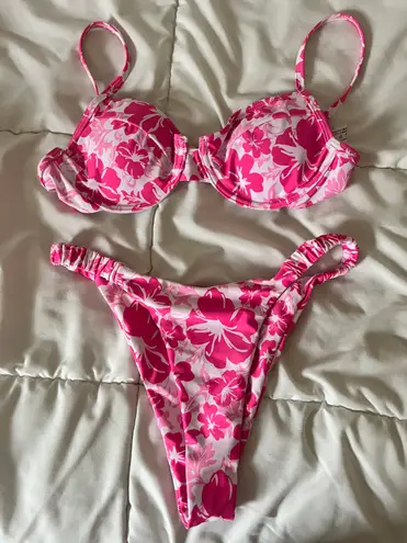 SheIn Pink Floral Bikini