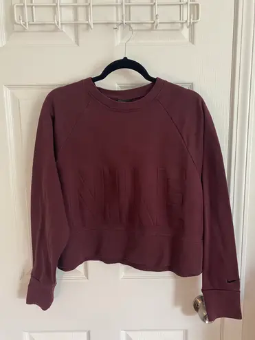 Nike Maroon Crew Neck Sweatshirt