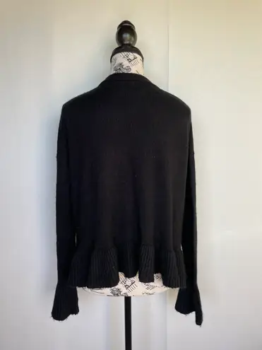 Cinq à Sept Cinq a Sept Noa wool blend ruffle peplum cardigan sweater size XS extra small