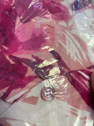 Isaac Mizrahi Live! V-Neck Engineered Floral Print Cardigan A375728 NWT XL Pink