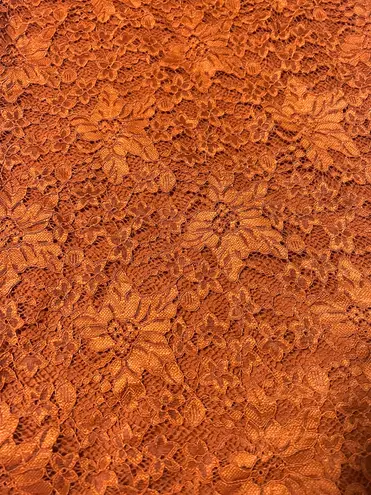 Blashe burnt/rust orange lace long sleeve mini dress, size M, NWT Size M
