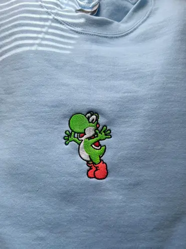 Nintendo Yoshi Super Mario Embroidered Crewneck Sweatshirt