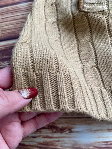 I Heart Ronson Women’s Short Sleeve Crew Neck Knit Polo Sweater Camel Dress Sz L